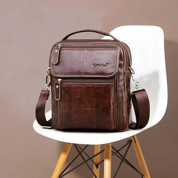 Сумки Cobbler Legend для Мужчин, Брендовая деловая сумка из натуральной кожи 2023, Высококачественная Мужская сумка через плечо на молнии