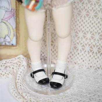 Обувь для куклы Мэри Джейн для 1/6 Yosd, Кожаная обувь, Черные, Белые Аксессуары для Кукол, Игрушки, подарки