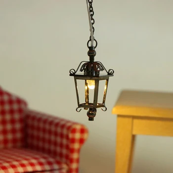 Миниатюрная люстра в кукольном домике 1: 12, светодиодная лампа, настенный светильник, потолочный светильник, декор, детские игрушки понарошку