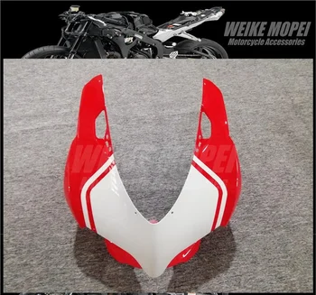 Белый, Красный Мотоциклетный Передний Верхний Обтекатель Фары, Носовая Панель, Пригодный Для Ducati 1199 Panigale 899 2012 2013 2014 ABS