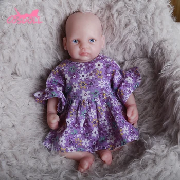 Bebe reborn Силиконовые куклы-реборны для всего тела, детские игрушки, игрушки для девочек, игрушки для мальчиков, 26 см, 0,5 кг, водонепроницаемые формы для реборнов, Reborn baby реборн # 14