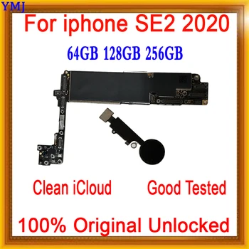 Бесплатный iCloud для Iphone SE 2020, разблокированная Заводом материнская плата С/Без Touch ID, 100% Оригинальная Поддержка Обновления системы, логическая плата 64G