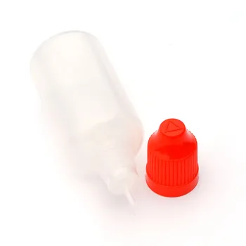 Пустая пластиковая бутылка-игла PE Объемом 30 мл с защитной от детей крышкой и длинным наконечником-капельницей для банки с жидкостью